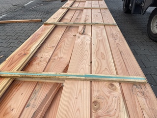 Ca. 56x Douglas Zweeds Rabat, 9x182mm, lengte 500cm